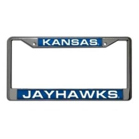 Kansas Jayhawks License Plate Frame Laser Cut Chrome